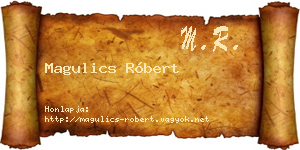 Magulics Róbert névjegykártya