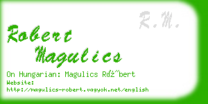 robert magulics business card